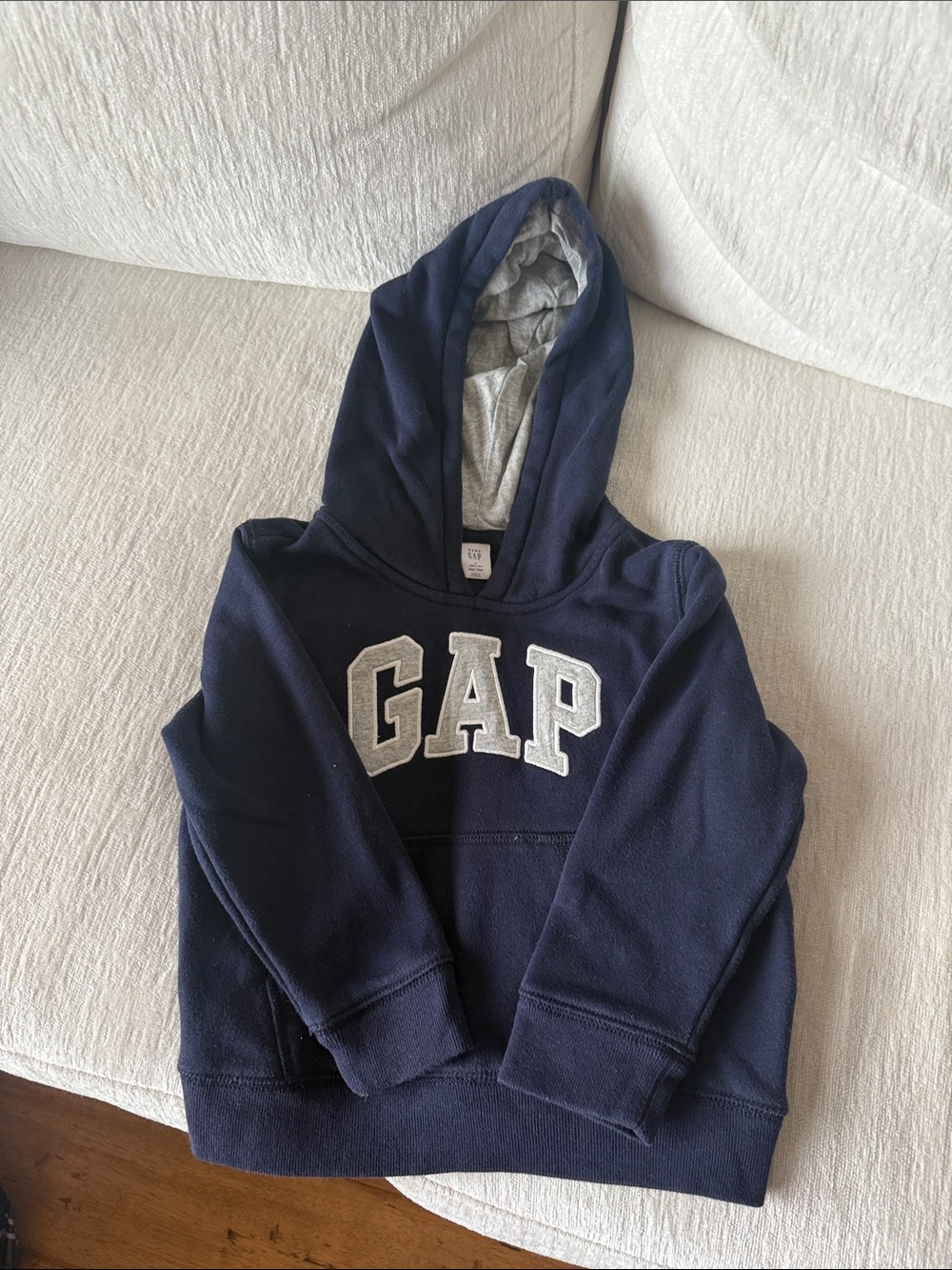 GAP Navy Hoodie with Grey Hood Lining